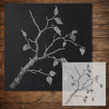 Tree Branch Stencil reusable Mylar stencil, 300 x 300 mm