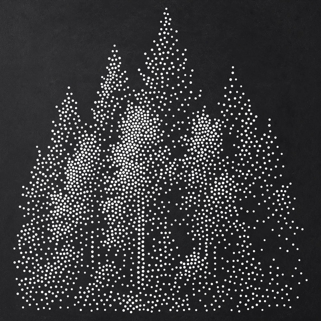 Forest Woodland Stencil | Realistic Highly Detailed DIY Mylar Wall Art, Stipple Art Crafts (Large - 300mm / 12" approx)