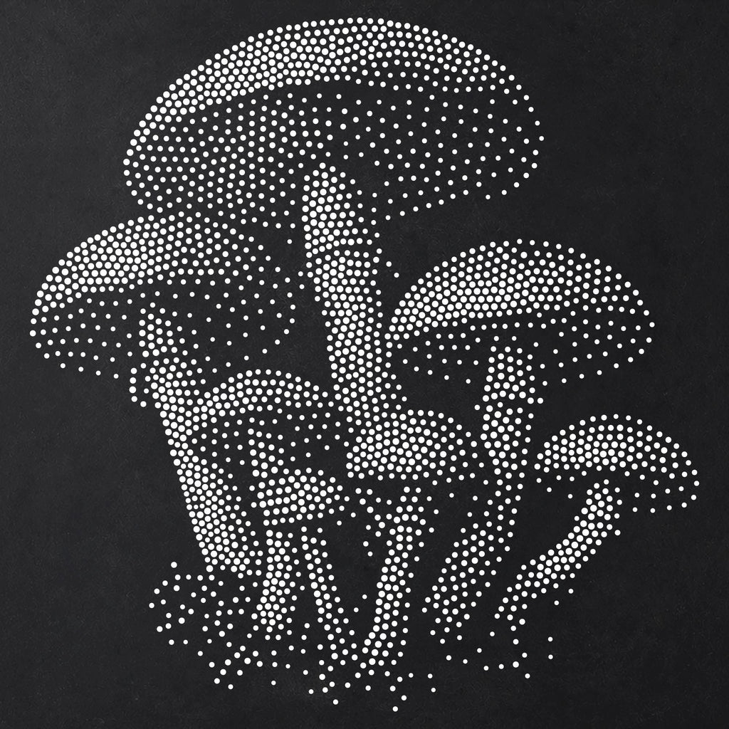 Mushroom Cluster Stencil | Realistic Highly Detailed DIY Mylar Wall Art, Stipple Art Crafts (Large - 300mm / 12" approx)