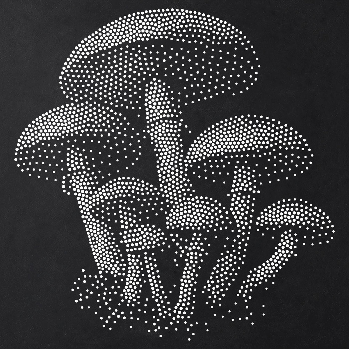 Mushroom Cluster Stencil | Realistic Highly Detailed DIY Mylar Wall Art, Stipple Art Crafts (Large - 300mm / 12" approx)