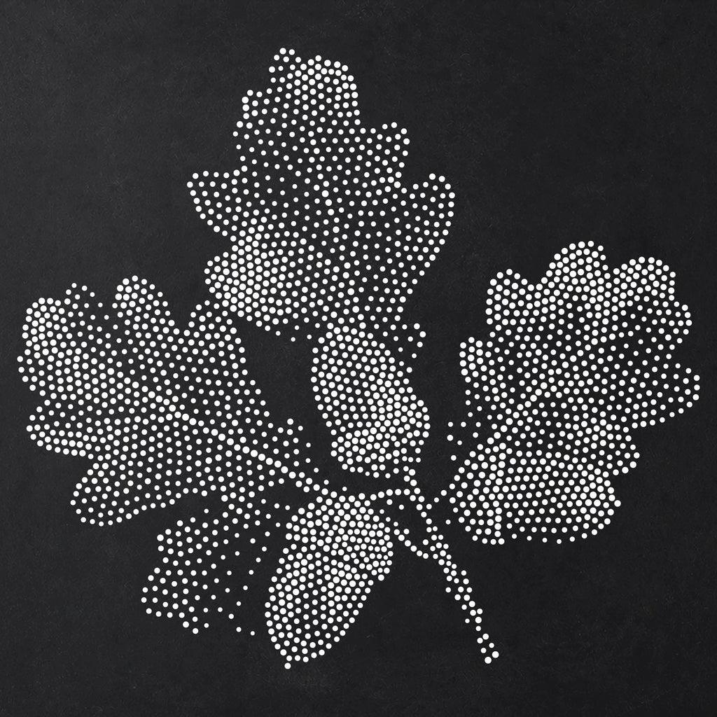 Oak Leaf and Acorns Stencil | Realistic Highly Detailed DIY Mylar Wall Art, Stipple Art Crafts (Large - 300mm / 12" approx)