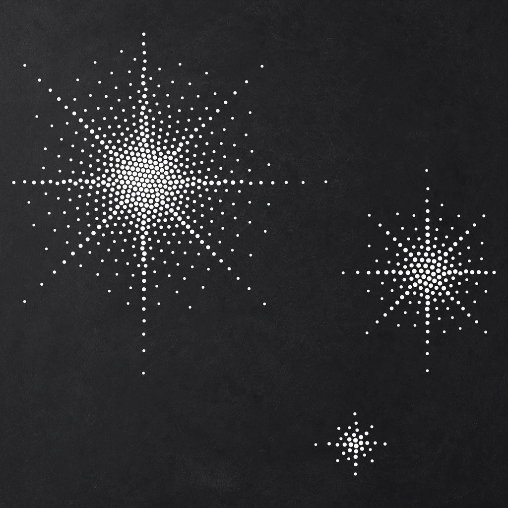 Stars Stencil | Realistic Highly Detailed DIY Mylar Wall Art, Stipple Art Crafts (Large - 300mm / 12" approx)