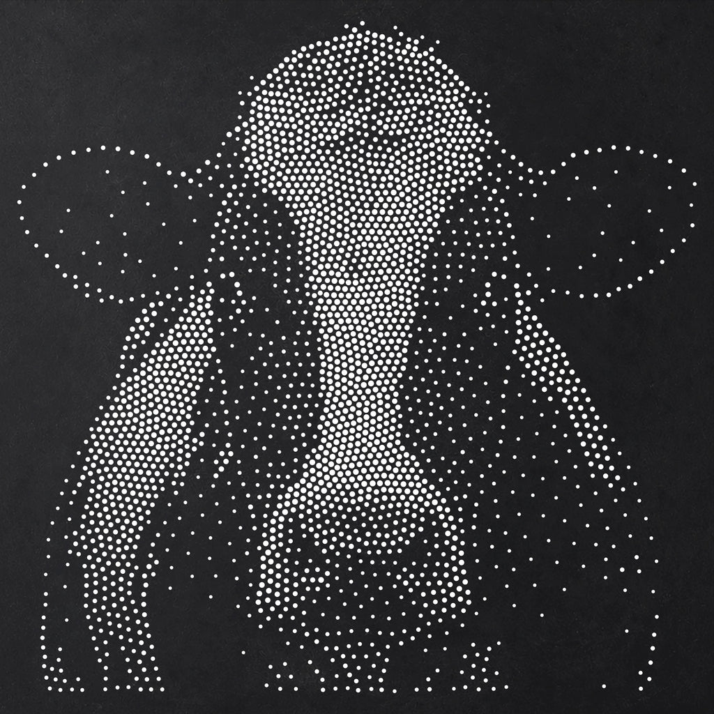 Cow Face Stencil | Realistic Mylar Stipple Wall Art, Crafts (Large - 300mm / 12" approx)