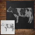 Cow Stencil reusable Mylar stencil, 300 x 300 mm