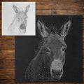 Donkey Face Stencil reusable Mylar stencil, 300 x 300 mm