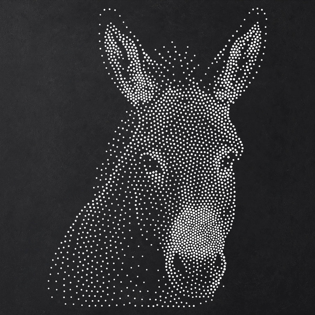 Donkey Face Stencil | Realistic Mylar Stipple Wall Art, Crafts (Large - 300mm / 12" approx)
