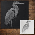 Heron Stencil reusable Mylar stencil, 300 x 300 mm
