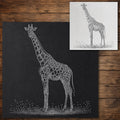 Giraffe Stencil reusable Mylar stencil, 300 x 300 mm