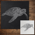 Sea Turtle Stencil reusable Mylar stencil, 300 x 300 mm