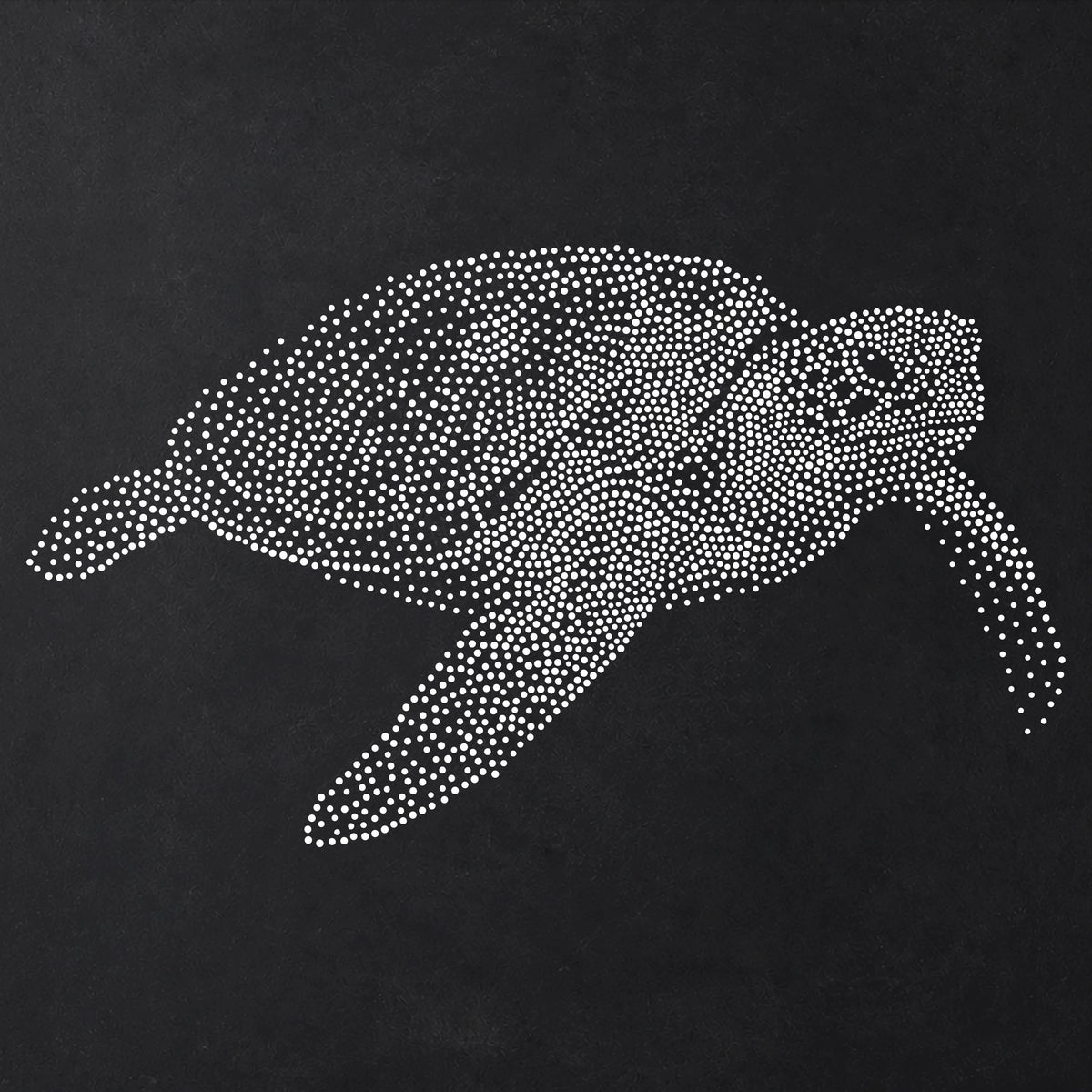 Sea Turtle Stencil | Realistic Mylar Stipple Wall Art, Crafts (Large - 300mm / 12" approx)