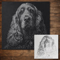 Cocker Spaniel Dog Stencil reusable Mylar stencil, 300 x 300 mm