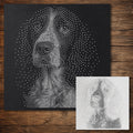 Springer Spaniel Dog Stencil reusable Mylar stencil, 300 x 300 mm