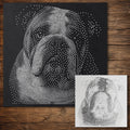 English Bulldog Dog Stencil reusable Mylar stencil, 300 x 300 mm