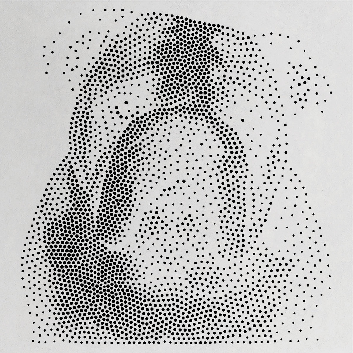 English Bulldog Dog Stencil | Realistic Mylar Stipple Wall Art, Crafts (Large - 300mm / 12" approx)