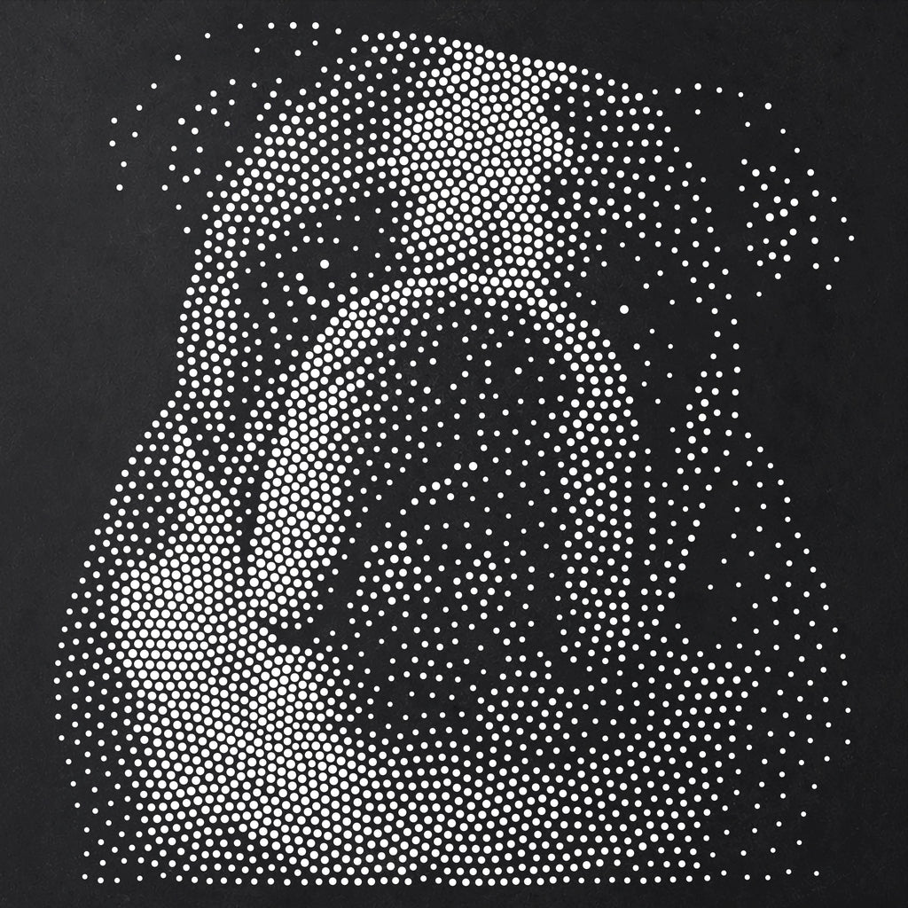 English Bulldog Dog Stencil | Realistic Mylar Stipple Wall Art, Crafts (Large - 300mm / 12" approx)