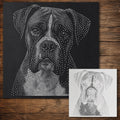 Boxer Dog Stencil reusable Mylar stencil, 300 x 300 mm