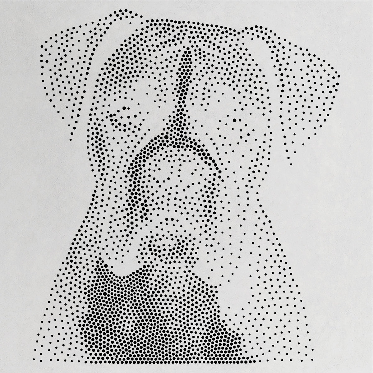 Boxer Dog Stencil | Realistic Mylar Stipple Wall Art, Crafts (Large - 300mm / 12" approx)