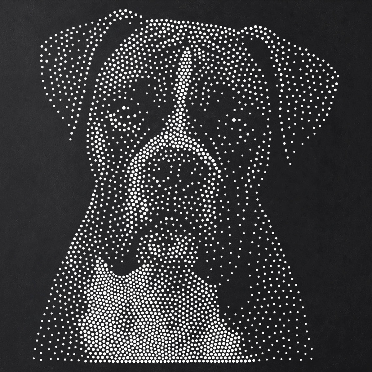 Boxer Dog Stencil | Realistic Mylar Stipple Wall Art, Crafts (Large - 300mm / 12" approx)