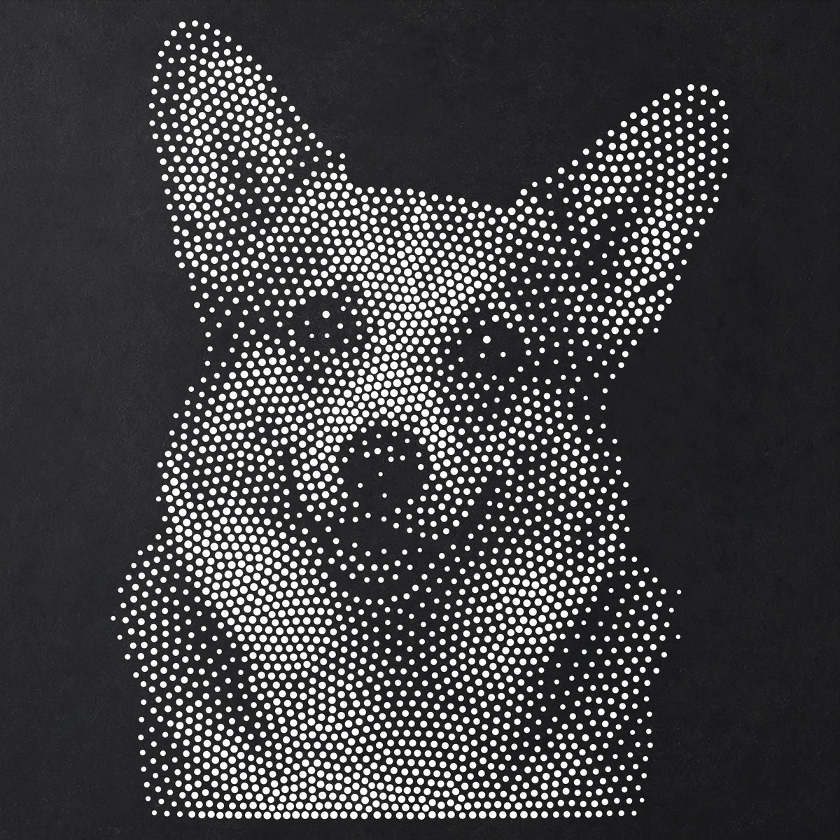 Corgi Dog Stencil | Realistic Mylar Stipple Wall Art, Crafts (Large - 300mm / 12" approx)