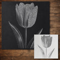 Tulip Flower Stencil reusable Mylar stencil, 300 x 300 mm