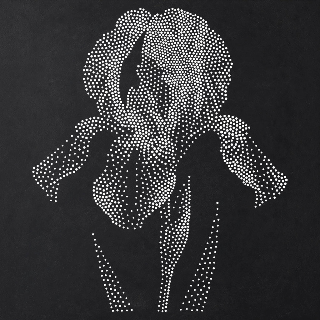 Iris Flower Stencil | Realistic Mylar Stipple Wall Art, Crafts (Large - 300mm / 12" approx)