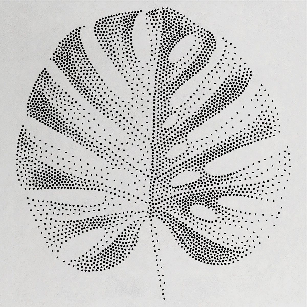 Monstera Leaf Stencil | Realistic Mylar Stipple Wall Art, Crafts (Large - 300mm / 12" approx)