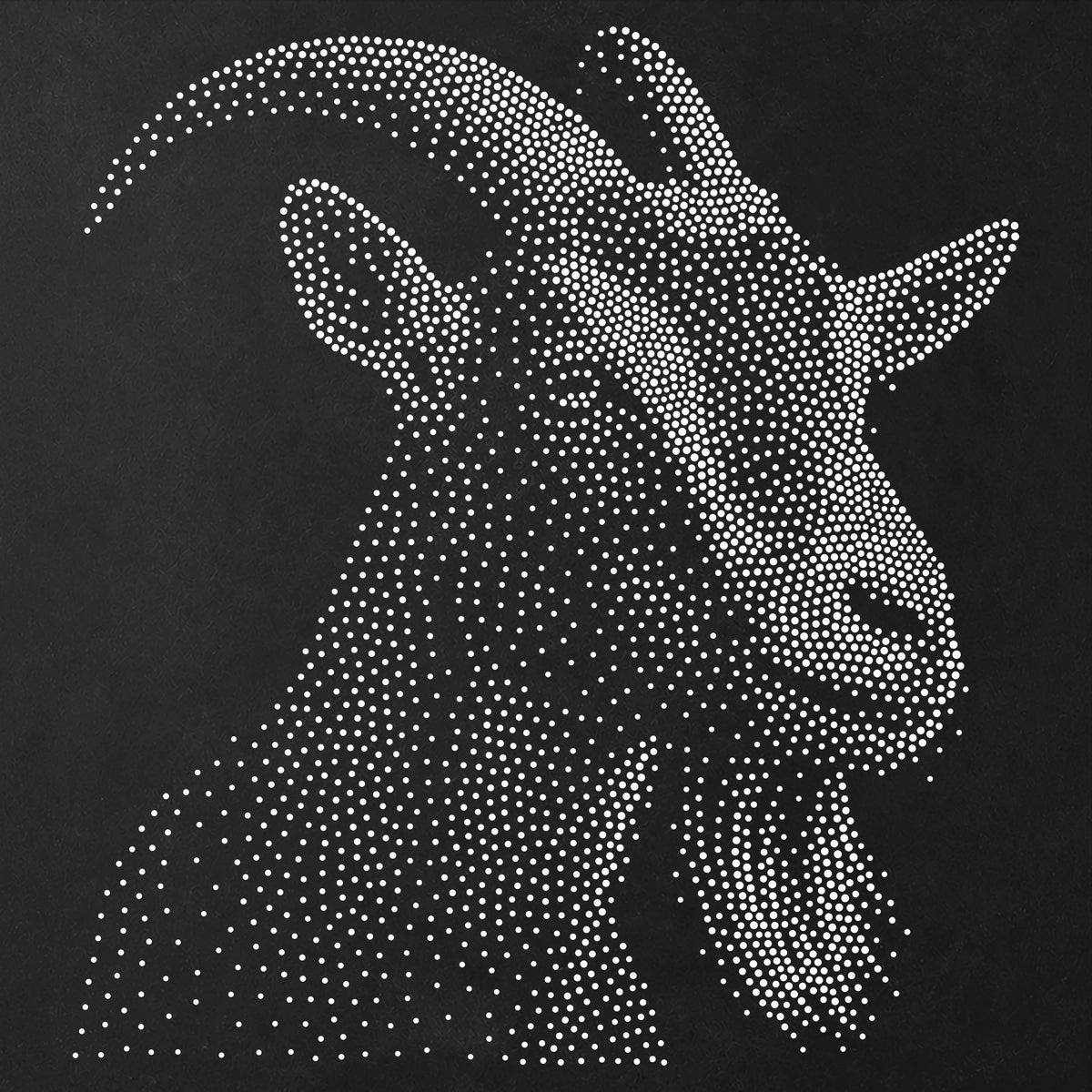 Goat Portrait Stencil | Realistic Mylar Stipple Wall Art, Crafts (Large - 300mm / 12" approx)