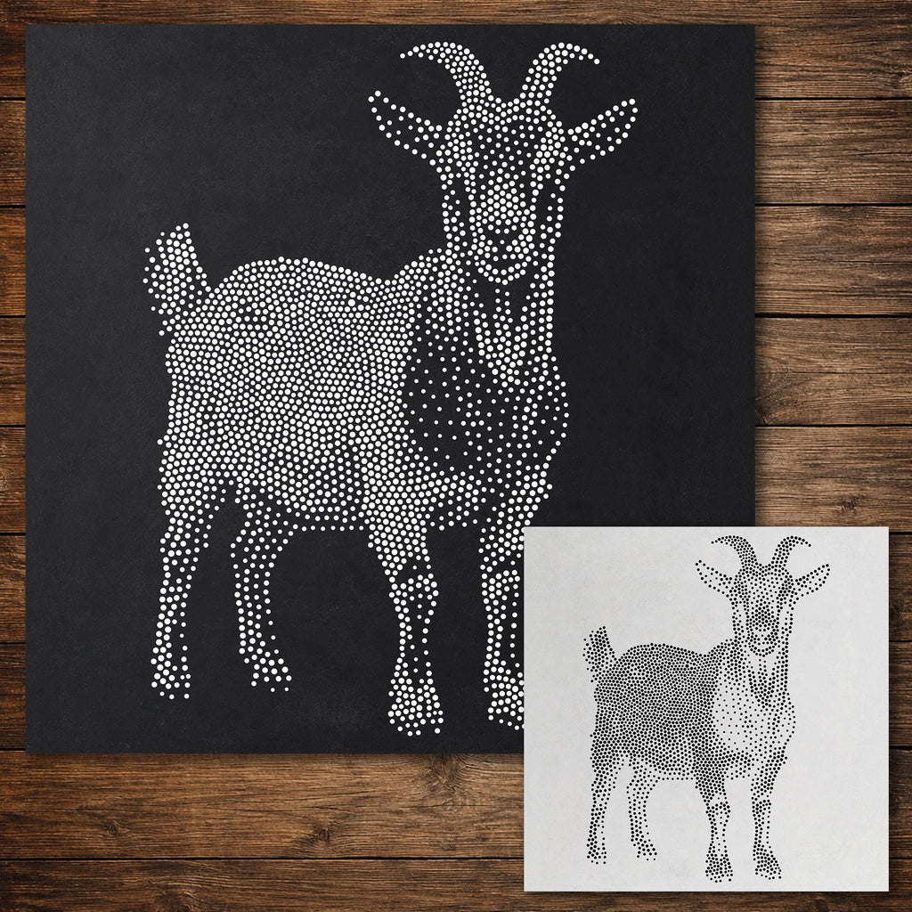 Goat Stencil reusable Mylar stencil, 300 x 300 mm