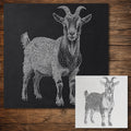 Goat Stencil reusable Mylar stencil, 300 x 300 mm