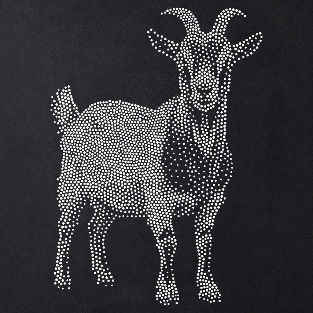 Goat Stencil | Realistic Mylar Stipple Wall Art, Crafts (Large - 300mm / 12" approx)