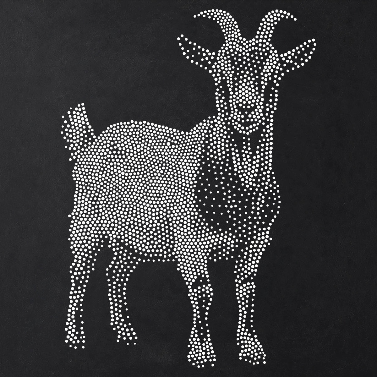 Goat Stencil | Realistic Mylar Stipple Wall Art, Crafts (Large - 300mm / 12" approx)