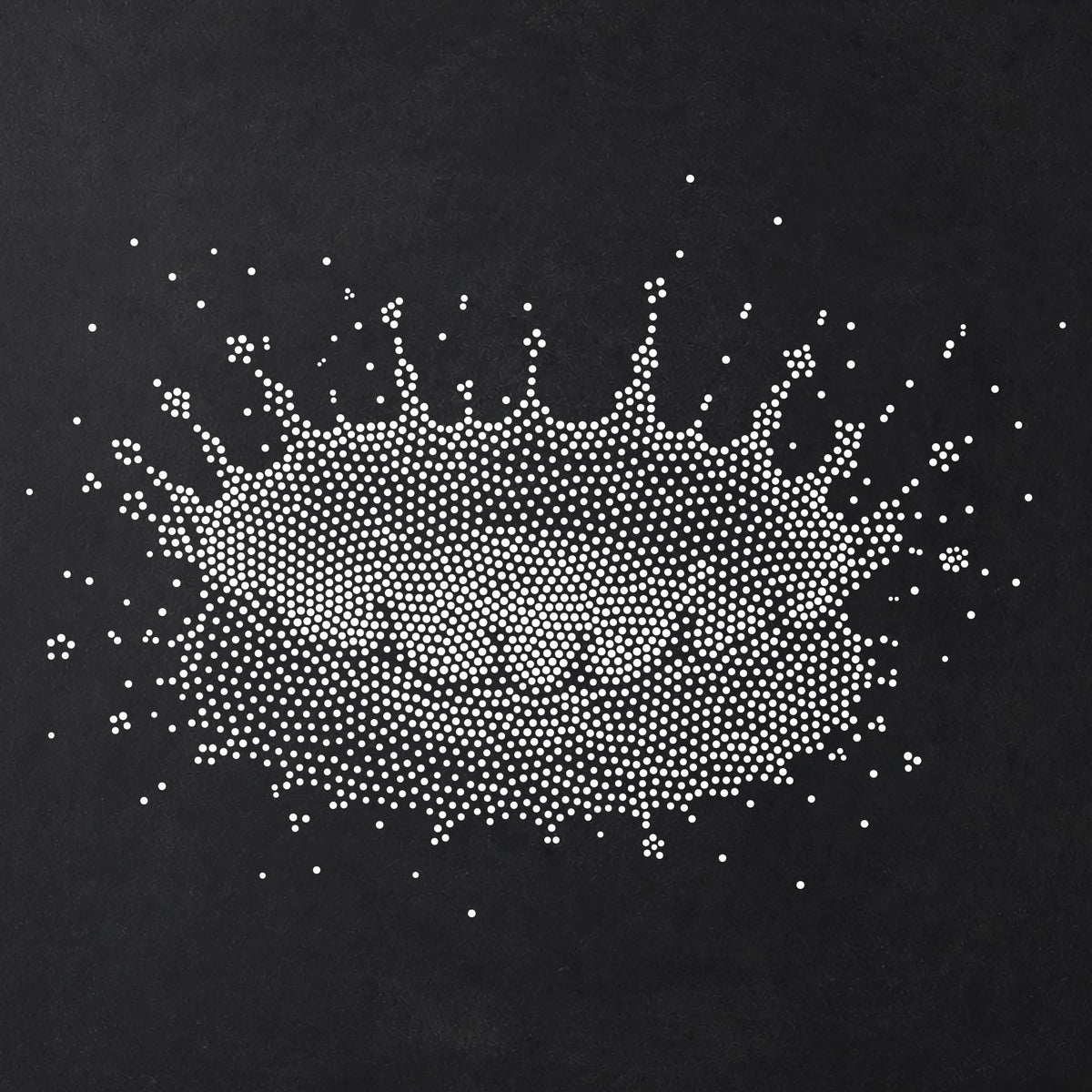 Splash Stencil | Realistic Mylar Stipple Wall Art, Crafts (Large - 300mm / 12" approx)