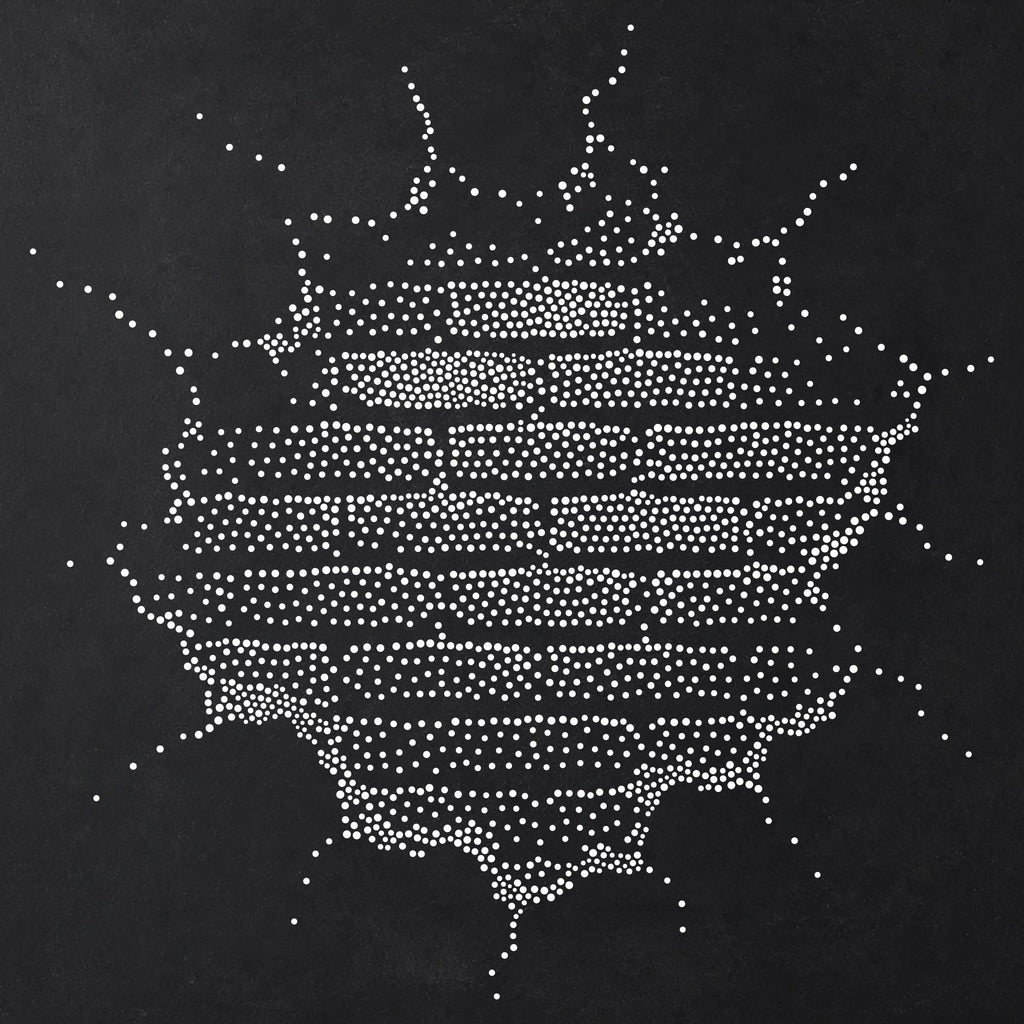 Cracked Brick Wall Stencil | Realistic Mylar Stipple Wall Art, Crafts (Large - 300mm / 12" approx)