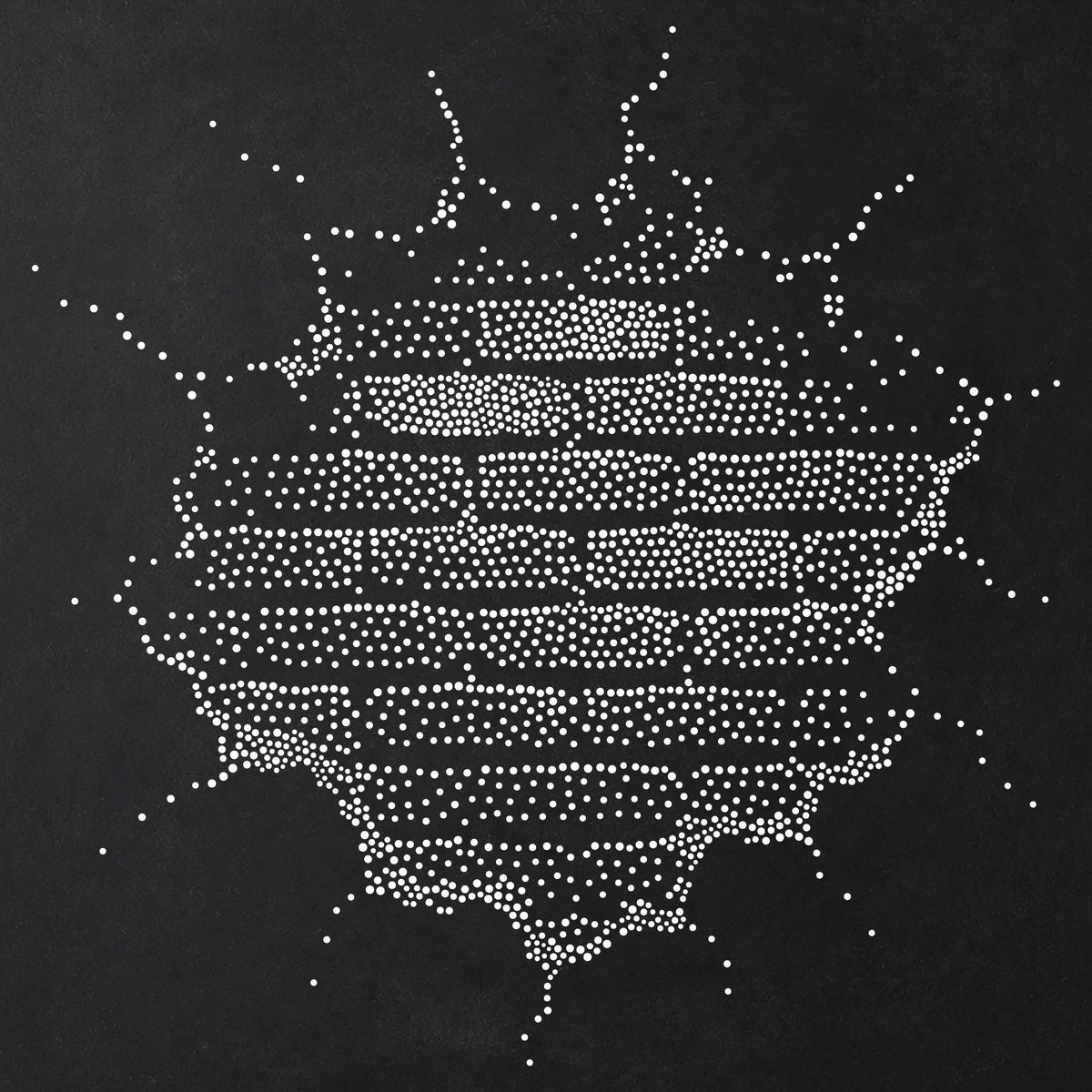 Cracked Brick Wall Stencil | Realistic Mylar Stipple Wall Art, Crafts (Large - 300mm / 12" approx)