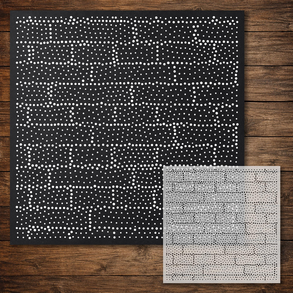 Brick Wall Stencil reusable Mylar stencil, 300 x 300 mm