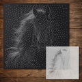 Horse Portrait Stencil reusable Mylar stencil, 300 x 300 mm