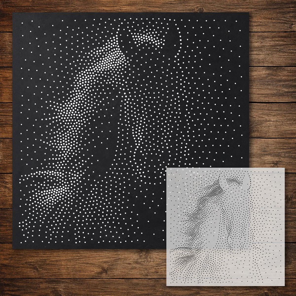 Horse Portrait Stencil reusable Mylar stencil, 300 x 300 mm