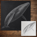 Blue Whale Stencil reusable Mylar stencil, 300 x 300 mm