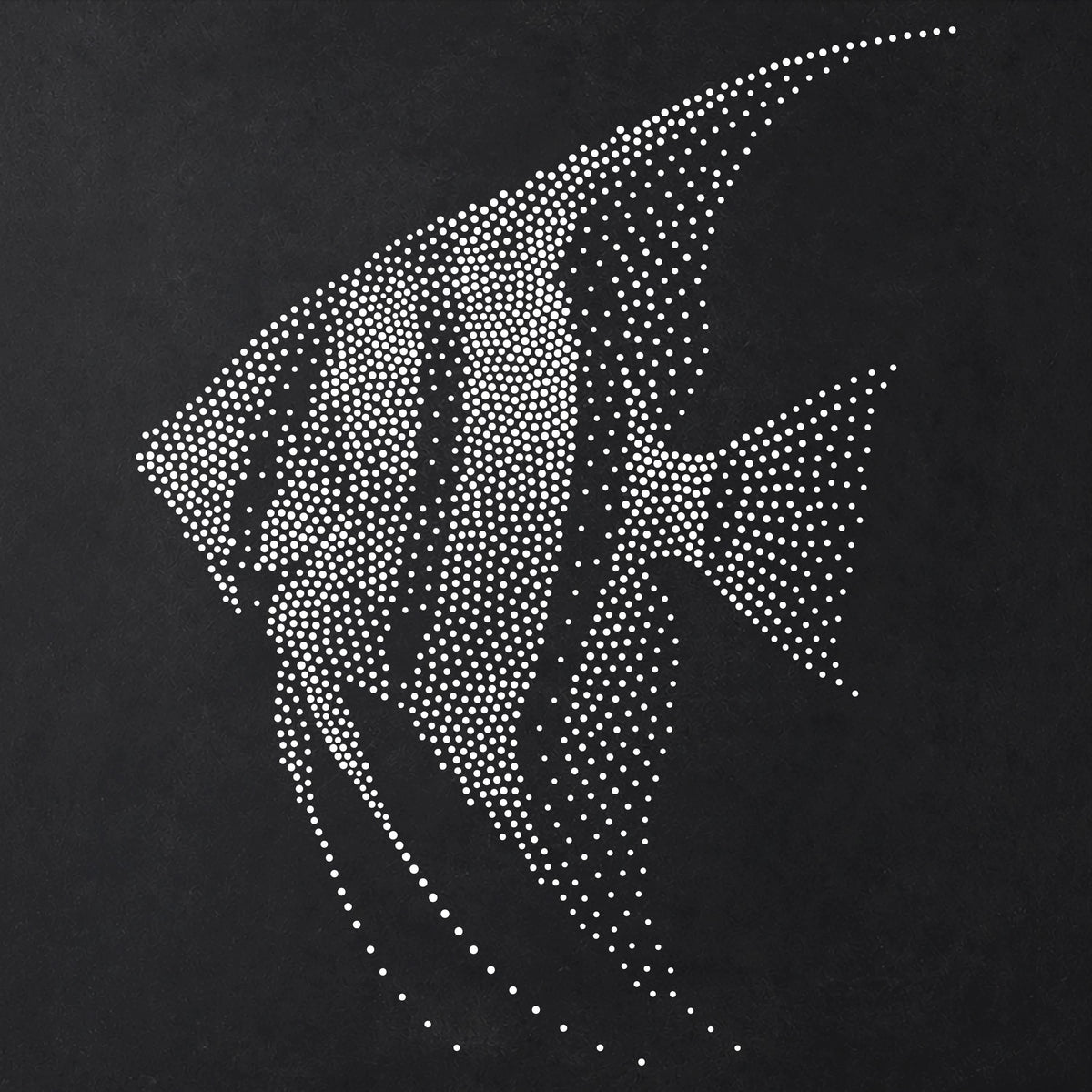 Angelfish Fish Stencil | Realistic Mylar Stipple Wall Art, Crafts (Large - 300mm / 12" approx)