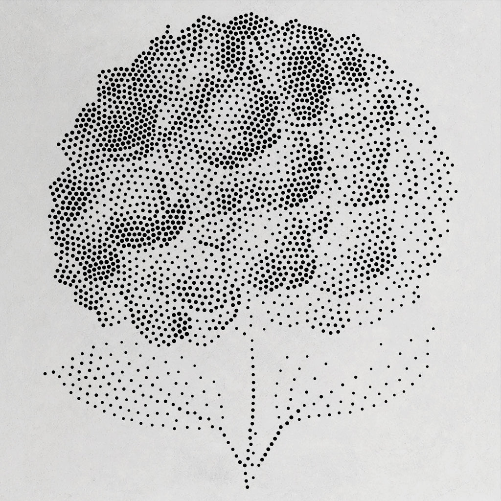 Hydrangea Flower Stencil | Realistic Mylar Stipple Wall Art, Crafts (Large - 300mm / 12" approx)