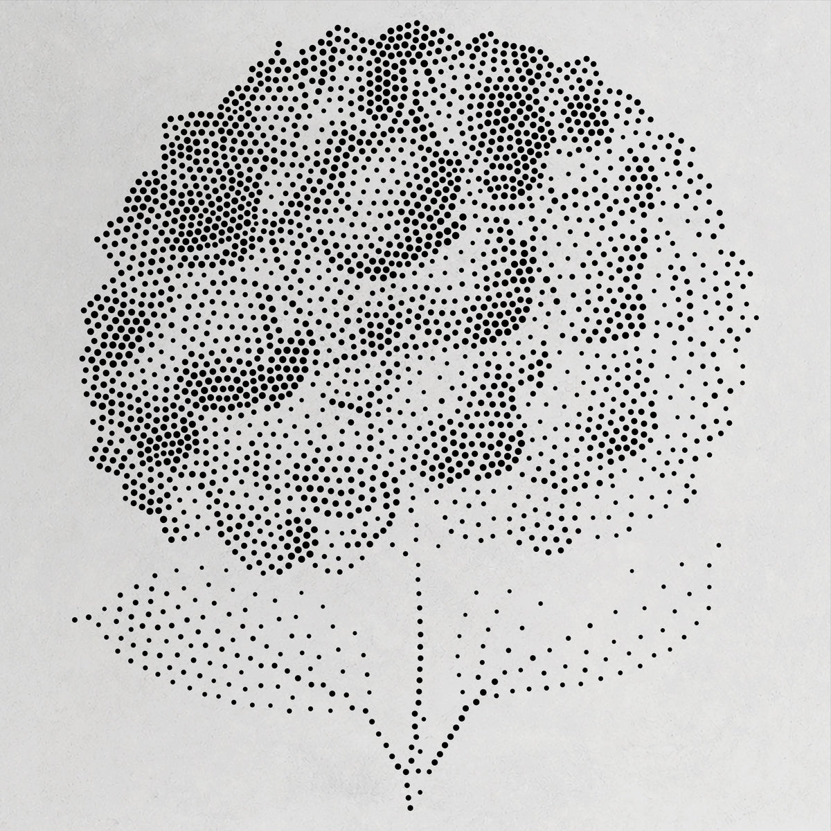 Hydrangea Flower Stencil | Realistic Mylar Stipple Wall Art, Crafts (Large - 300mm / 12" approx)