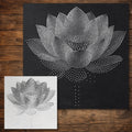 Lotus Flower Stencil reusable Mylar stencil, 300 x 300 mm