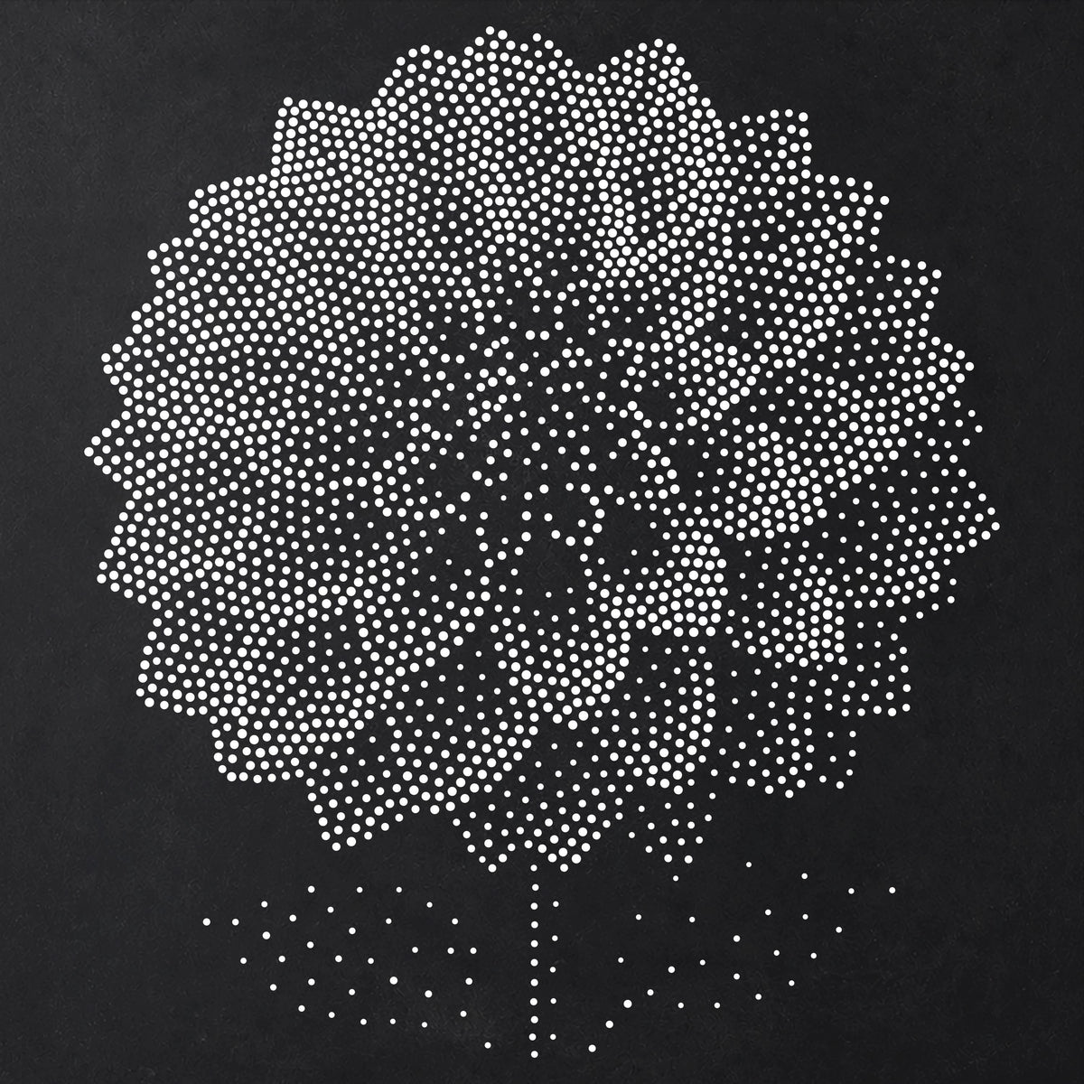 Dahlia Flower Stencil | Realistic Mylar Stipple Wall Art, Crafts (Large - 300mm / 12" approx)