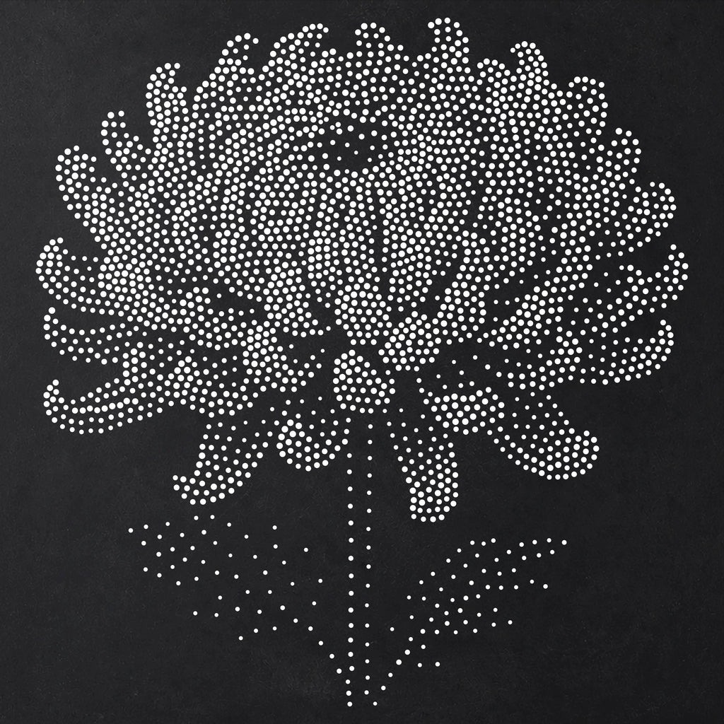 Chrysanthemum Flower Stencil | Realistic Mylar Stipple Wall Art, Crafts (Large - 300mm / 12" approx)