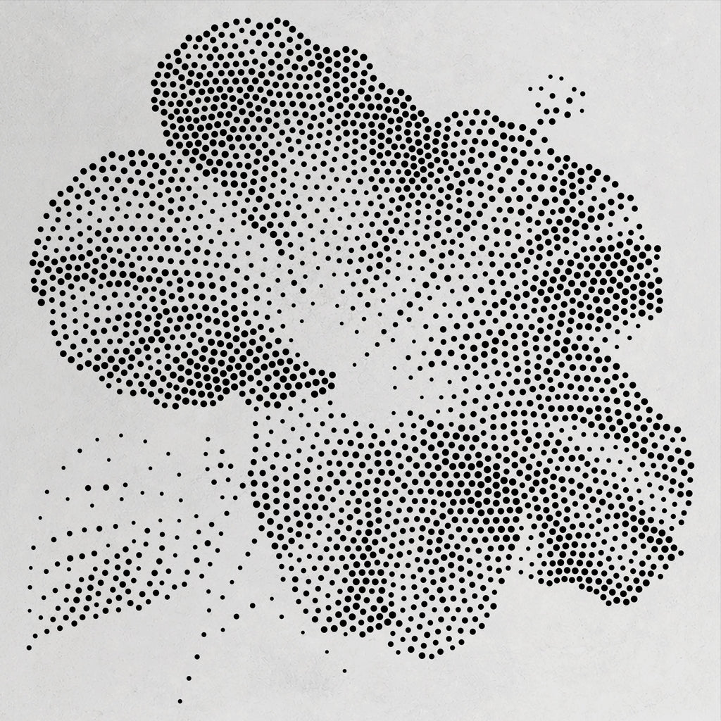 Hibiscus Flower Stencil | Realistic Mylar Stipple Wall Art, Crafts (Large - 300mm / 12" approx)