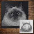 Birman Cat Stencil reusable Mylar stencil, 300 x 300 mm
