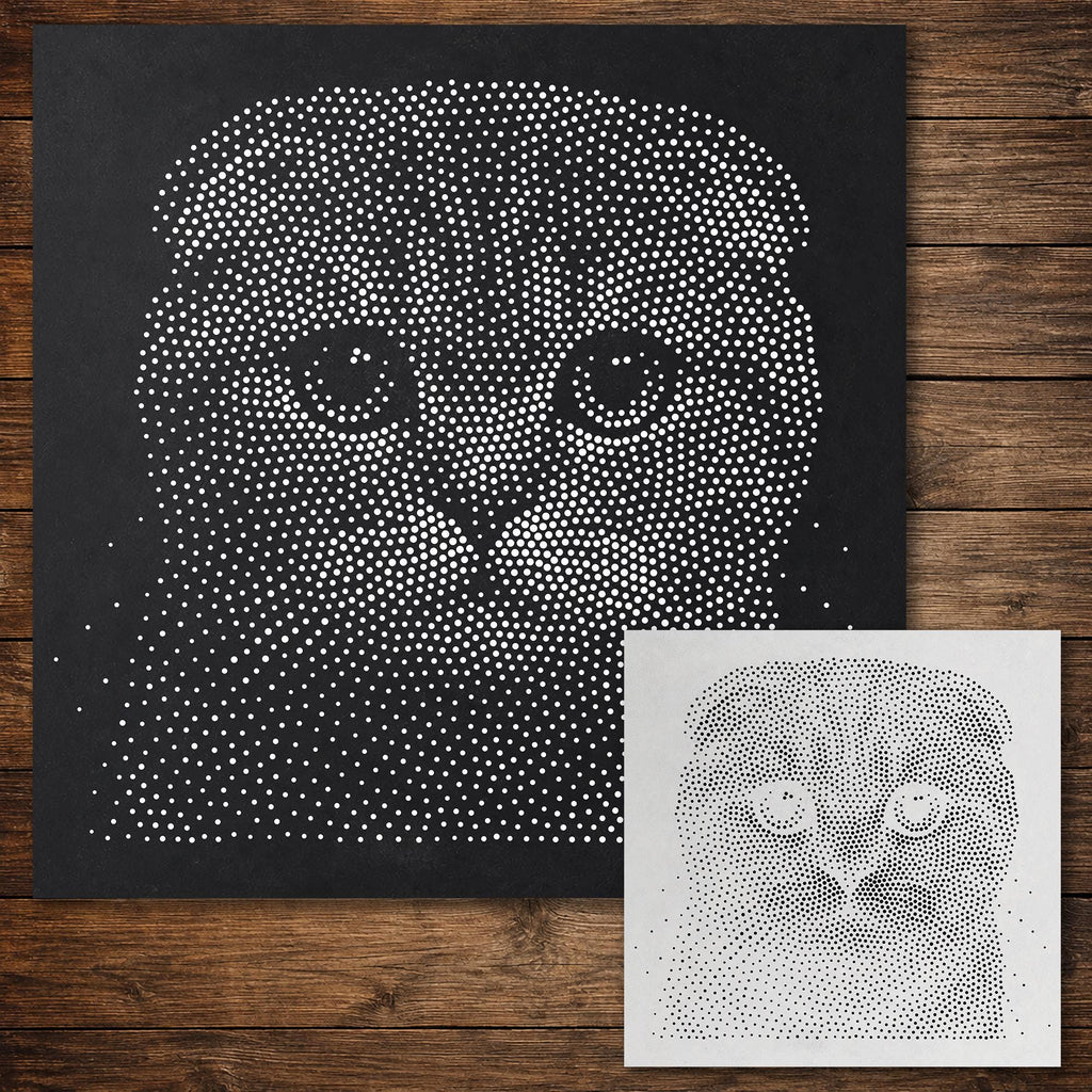 Scottish Fold Cat Stencil reusable Mylar stencil, 300 x 300 mm