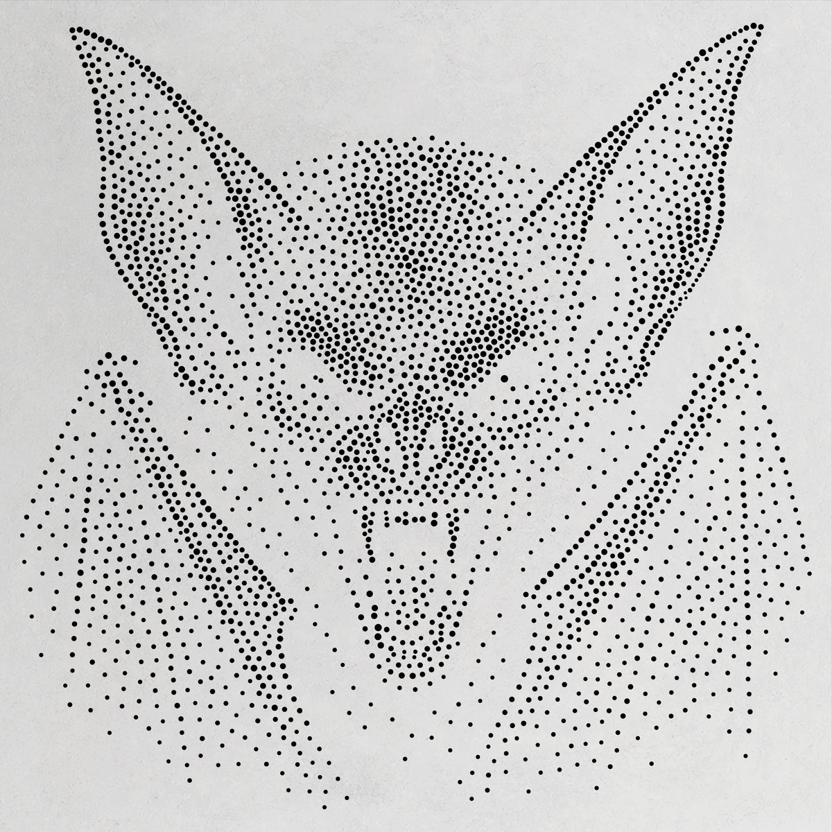 Vampire Bat Halloween Stencil | Realistic Horror Mylar Stipple Wall Art, Crafts (Large - 300mm / 12" approx)