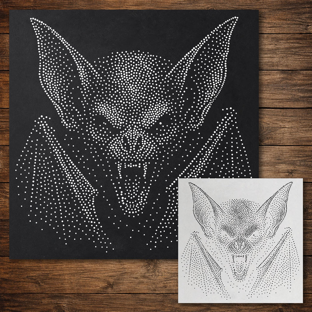 Vampire Bat Halloween Stencil reusable Mylar stencil, 300 x 300 mm
