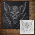 Vampire Bat Halloween Stencil reusable Mylar stencil, 300 x 300 mm